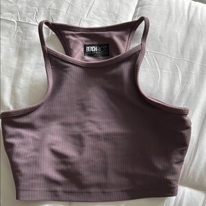 Beach Riot Women's Ribbed Mauve Top